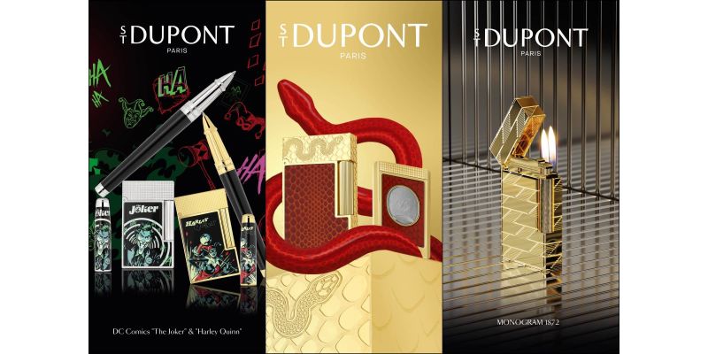 Nuove collezioni S.T. Dupont 2025: DC Comics, Monogram 1872 e Snake Collection in esposizione