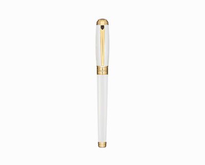 PENNA S.T. DUPONT LINEA D MEDIUM ROLLER BIANCO PERLA/ORO GIALLO 412109M 412109M